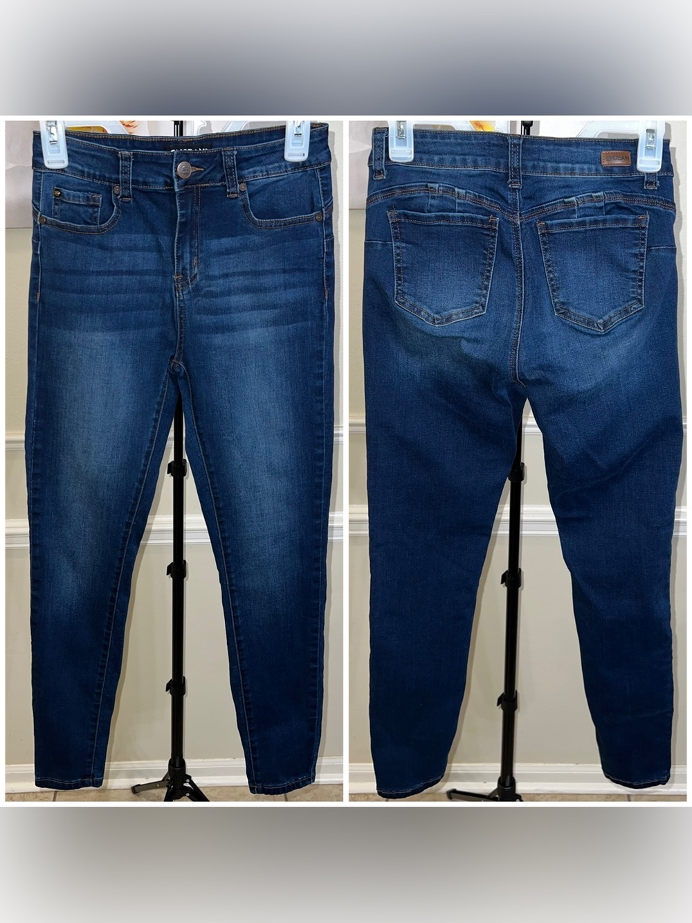 Enjean Denim Mid Rise Push Up Ankle Skinny Jeans! Size 7 Juniors. 👖
